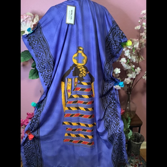 🌷NWT WINLAR WATER PRINCESS COVERUP/ CAFTAN - Picture 6 of 14